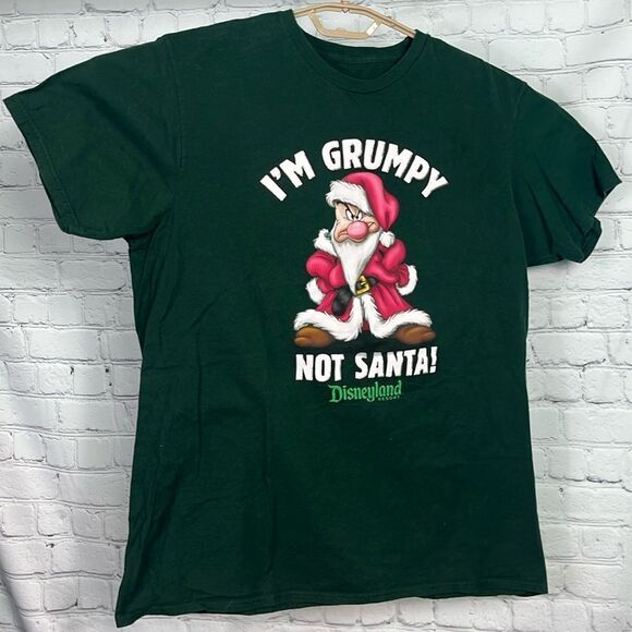 Disneyland I’m Grumpy not  Santa!unisex T-shirt size Large EUC - Picture 1 of 4